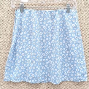 Hollister Ultra High Rise Skirt Size‎ Small Light Blue Floral Mini Cottagecore